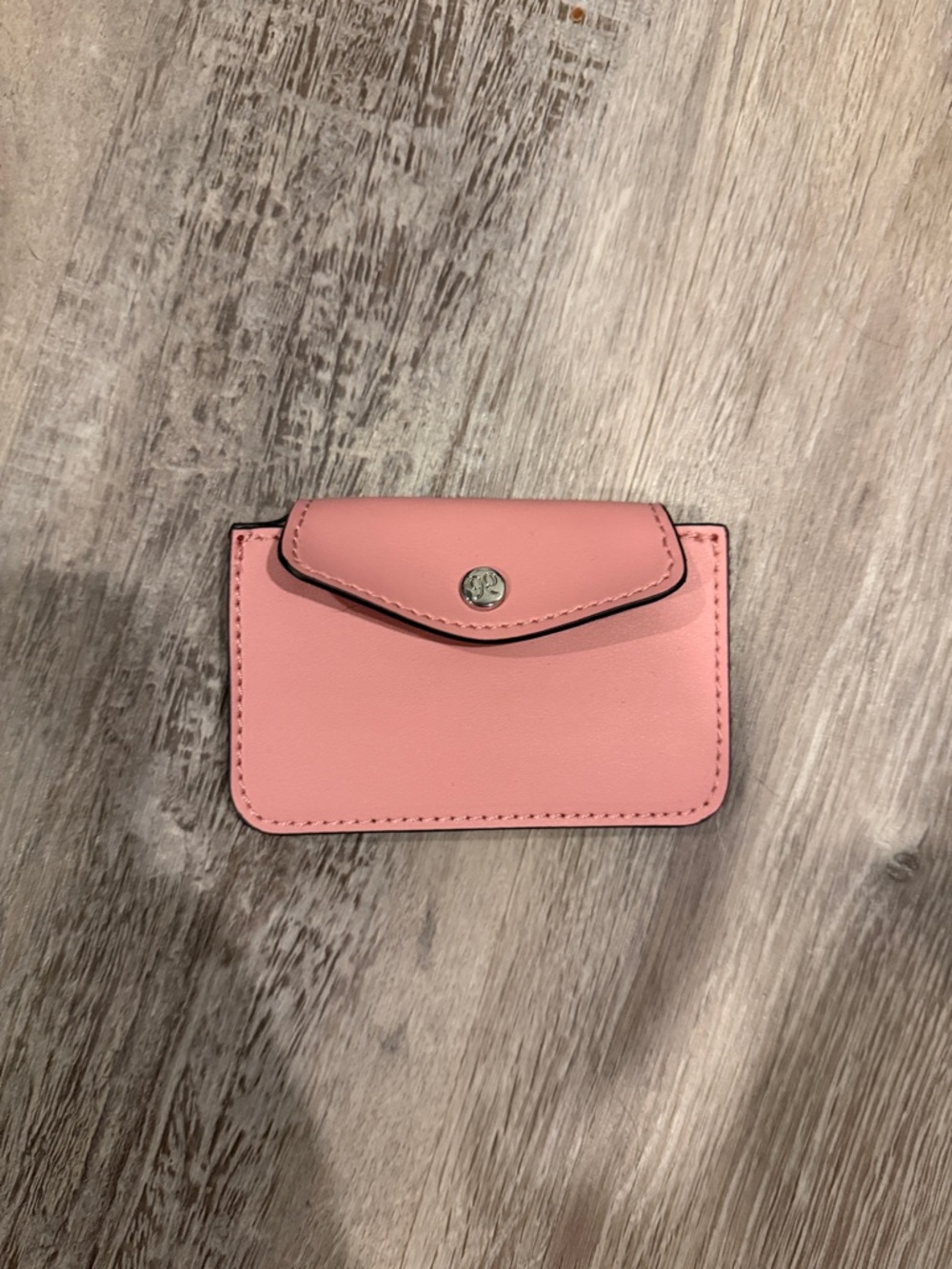 Pink Leather Card Wallet